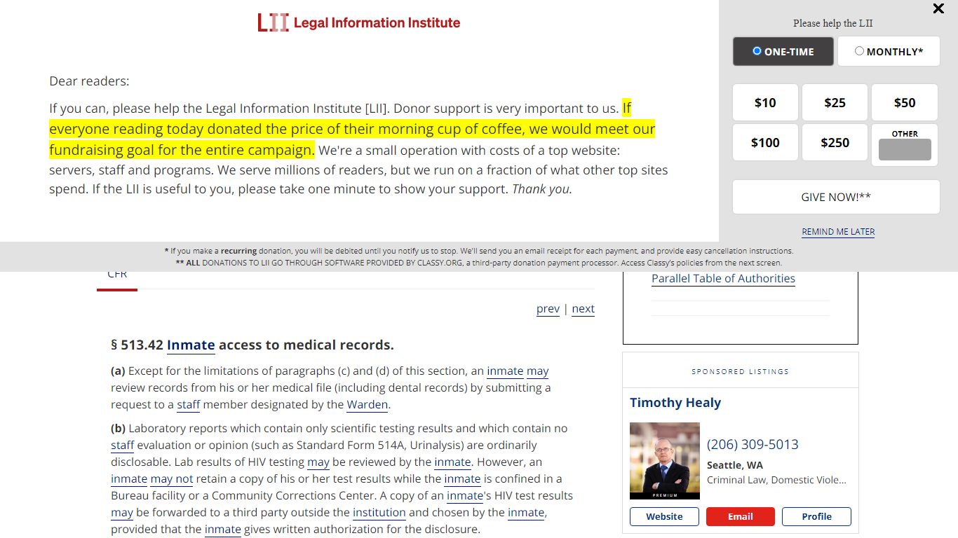 28 CFR § 513.42 - Inmate access to medical records.